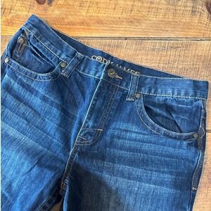Cody James Mens Medium Dark Blue Cotton Boot Cut Denim Jeans Size 33x32